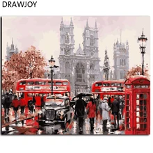 Nueva Pared Enmarcada Foto de Pintura de la Pintura Por Números De Ciudad Realista Pintura Al Óleo de DIY Decoración For Living Room GX8088