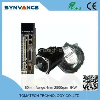 

High quality servo 4NM 2500rpm 80mm flange 1000 watt Servo driver and servo motor