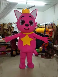 Новый взрослых Пена милые розовые fox Baby Акула вечерние талисмана рождественское праздничное платье на Хэллоуин девушка-талисман костюм