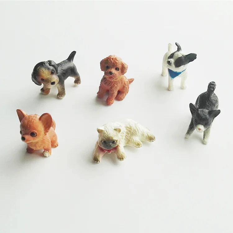 

6pcs/lot simulation cat and dog Dollhouse Miniature Model Doll House Decoration Gift Dolls Accessories 1:12 scale