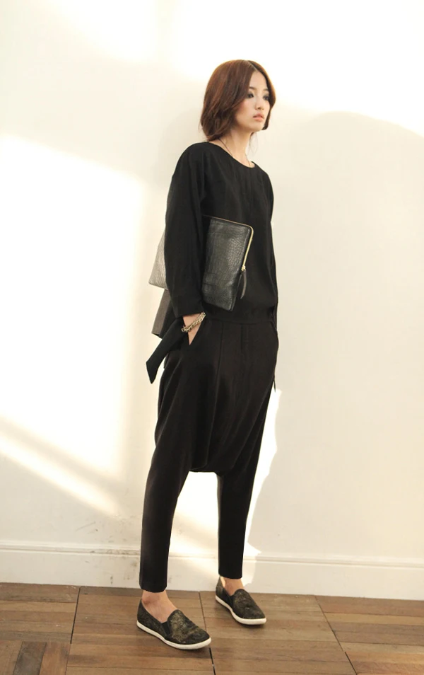 Женская свободная черная футболка без рукавов длинное Свободное пальто негабаритный уличный стиль 16962
