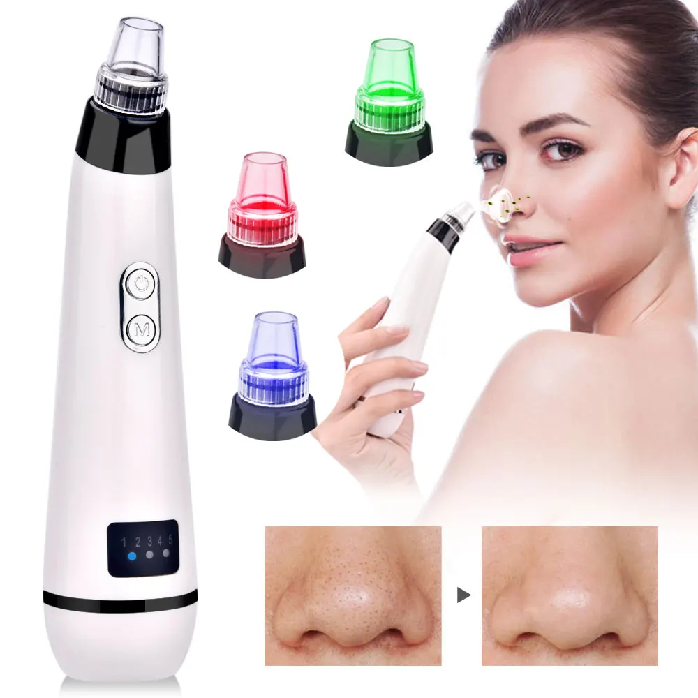 Sucção a Vácuo Cuidados com a Pele Poro Cravo Removedor Acne Peeling Esfoliante Rosto Limpador Beleza Lâmpada Máquina Dropshipping 7 High Quality Beleza e saúde