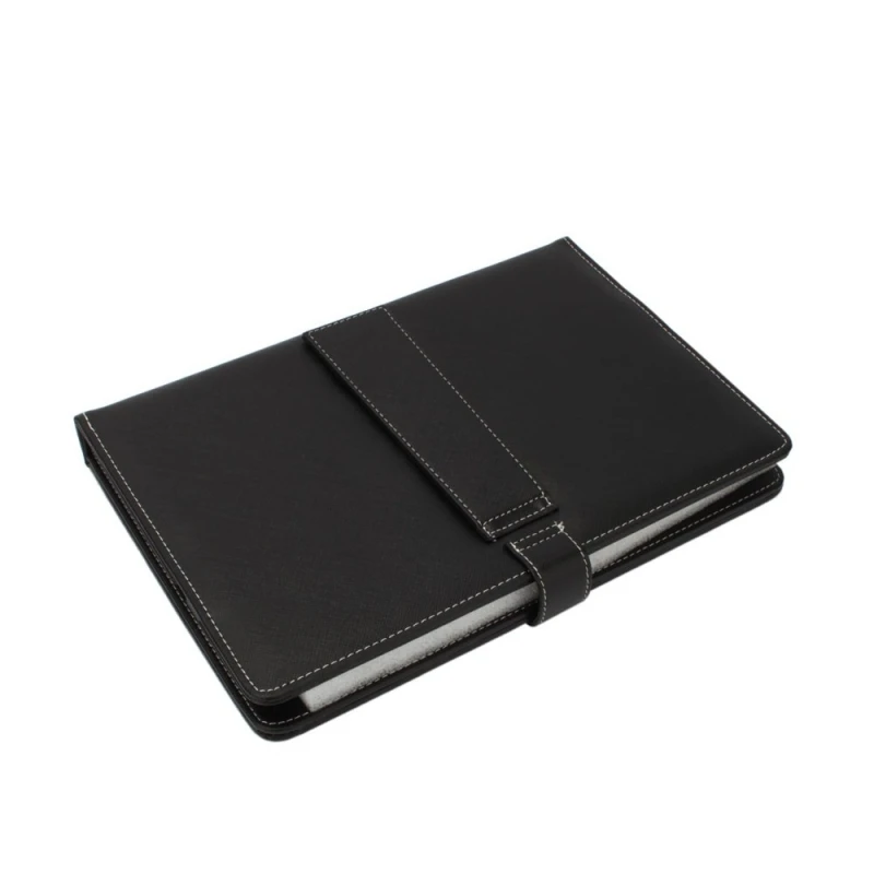 1" планшет пк кожаный чехол защитный жилет с USB клавиатура черный