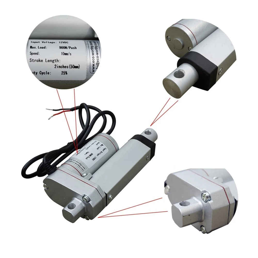 750N Electric Linear Actuator 12V DC Motor Linear Motion Controller with Limit Switch JS-TGZ-U2