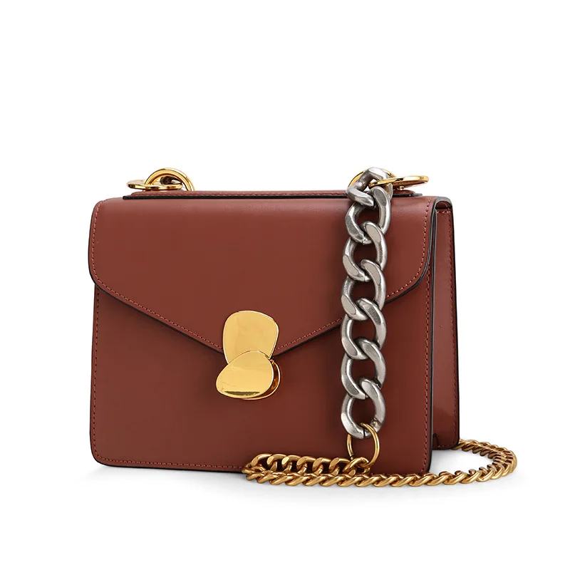 

Pyaterochka Ladies Leather Small Crossbody Bags Fashion Mini Flap High Quality Women Chain Shoulder Messenger Bag Luxury Brand