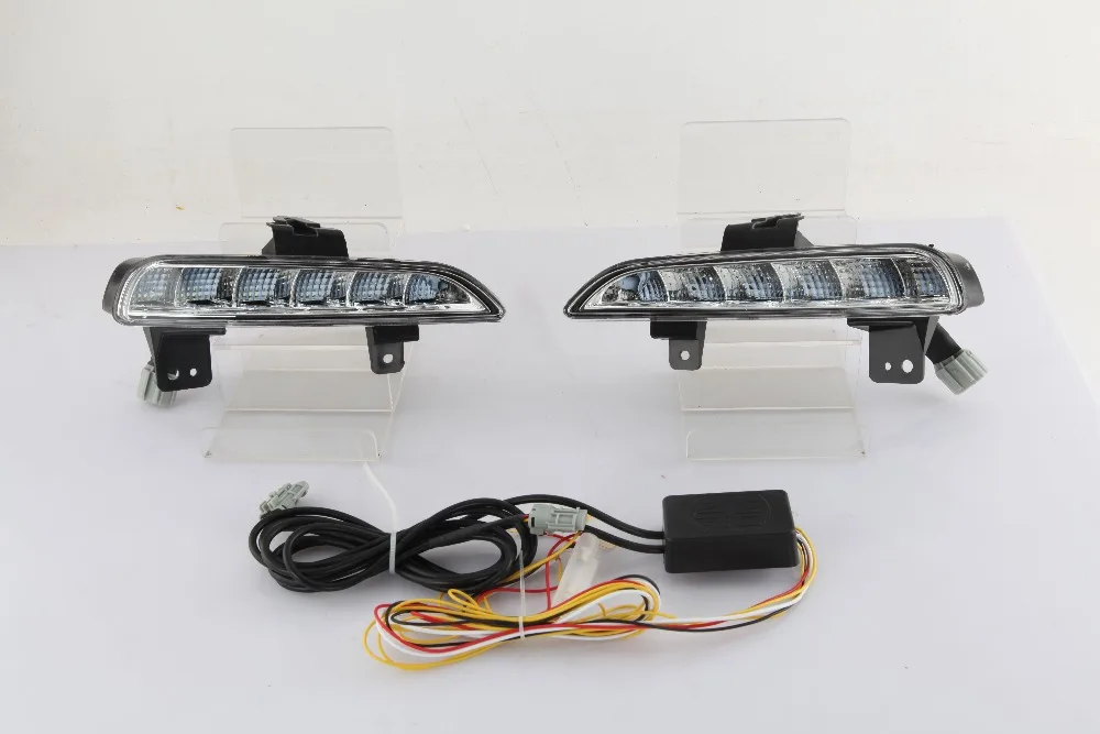 

Qirun Led drl daytime running light for mazda 6 gh 2008 2009 with yellow turn signal