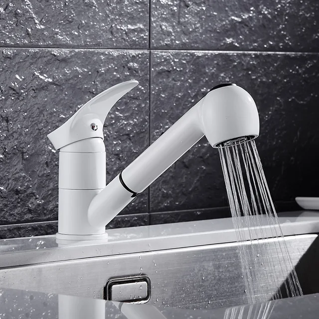 Best Offers Kitchen Faucets 360 Degree Swivel Pull Out Kitchen Sink Faucet Water-Saving Polished w\white Basin Crane Mixer Brass Sink Tap Best Offers Kitchen Faucets 360 Degree Swivel Pull Out Kitchen Sink Faucet Water-Saving Polished w\white Basin Crane Mixer Brass Sink Tap