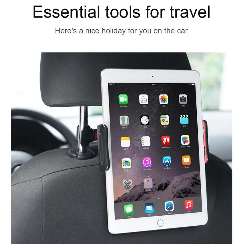 4-11 дюймов сплав автомобильный держатель для телефона заднее сиденье планшет кронштейн 3 в 1 комбо 360 градусов Автомобильный держатель для iPhone X 8 iPad mi Pad