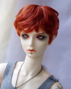 

BJD doll wigs radish red Imitation mohair wigs for 1/3 1/4 1/6 1/8 BJD DD SD MSD YOSD doll angel short curly hair wigs