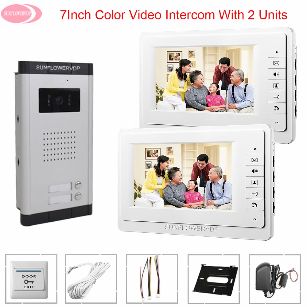 Intercom For a Private House Video Door Phone Intercom System Video Intercom 7 inch Phone for an Apartment /Electronic Door Lock