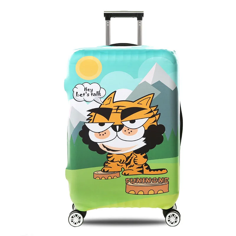 OKOKC рисунок с животными, плотная Крышка для багажа, чехол для путешествий, защитный чехол для 18-30 дюймов, эластичный чехол, аксессуары для путешествий - Цвет: JU19