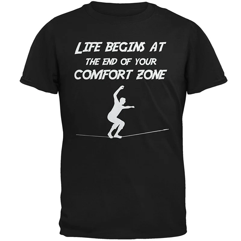 T Shirt Logo Men'S Comfort Zone Slackline Short Sleeve