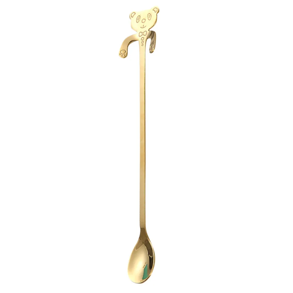 YFWOOD - Cuillère à long manche, agitateurs à café, cuillère à thé glacé de 20,3 cm