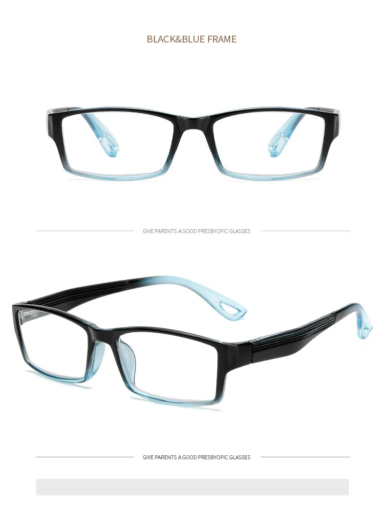 Черные очки для дальнозоркости Occhiali Da Lettura+ 1,00+ 1,50+ 2,00+ 2,50+ 3,00+ 3,50+ 4,00 очки для диоптрий прозрачные очки для чтения
