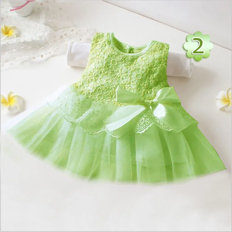 

Summer New Baby Girls Dresses Sunflower Lace Bow Embroidery Sleeveless Priness Party Dress Toddler Clothing E2201