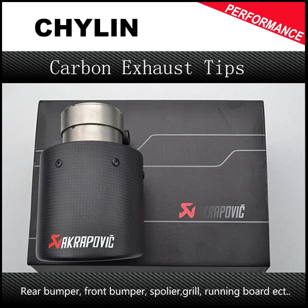 

Car Styling Inlet 51mm to Outlet 101mm Akrapovic Carbon Exhaust Muffler Tip Universal End Pipes Carbon Universal Exhaust Tips