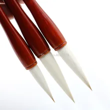 3 шт. множество волокон китайская письменная ручка красная каллиграфия набор кистей небольшая обычная для письма бурша для художественных принадлежности для рисования