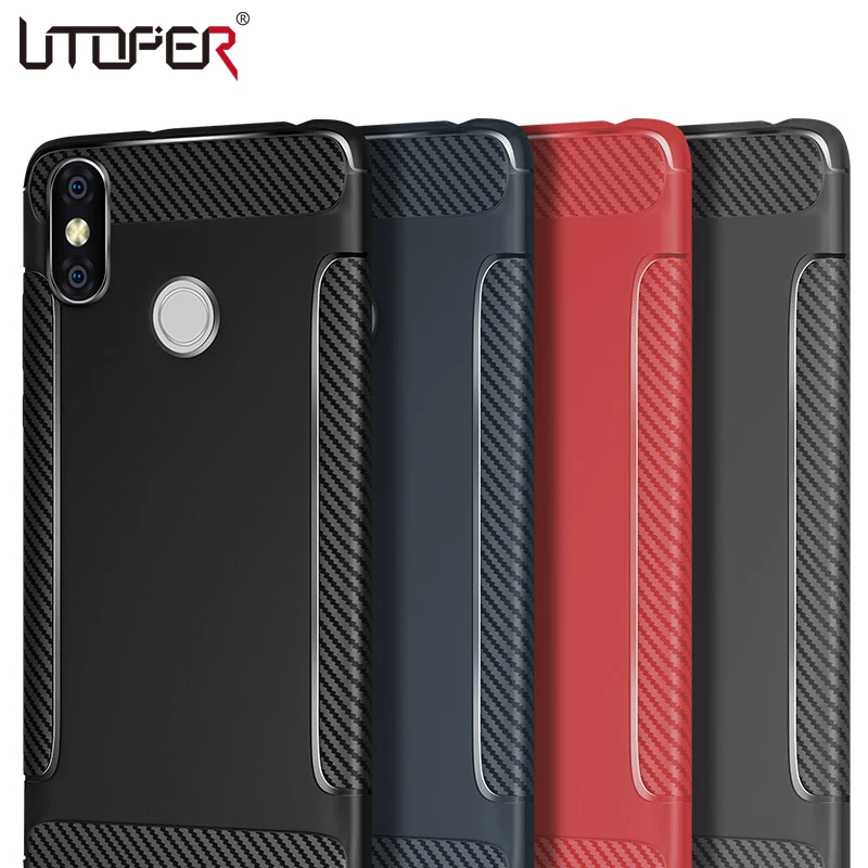 

UTOPER Cases For Xiaomi Redmi Note 6 Pro Case Luxury Carbon Fiber Soft Cover For Mi A2 Lite Case For xiaomi pocophone f1 6X S2