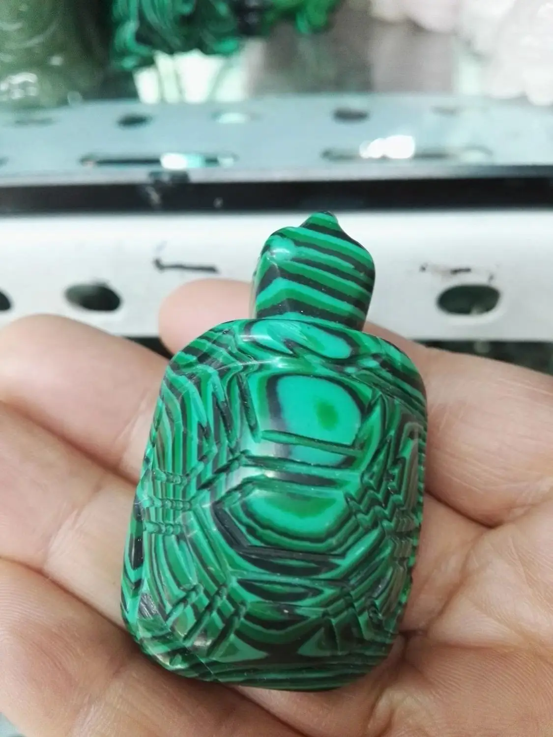 

Malachite stone turtle ornaments