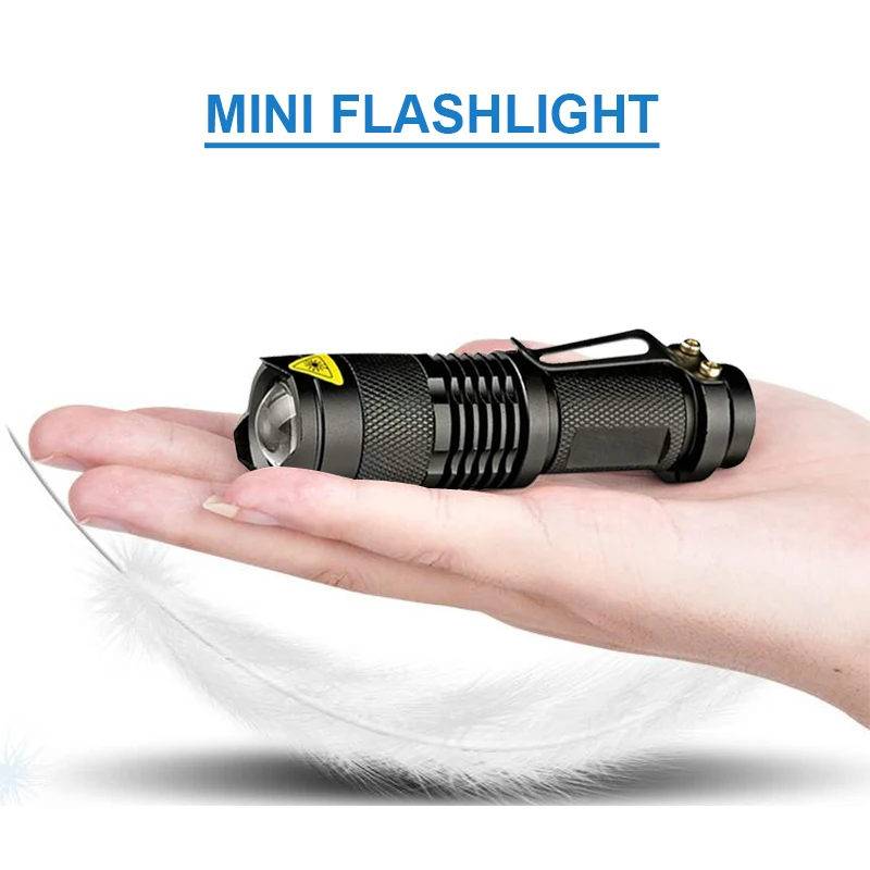 Cree xm l2 5000 люмен мини фонарик светодиодный ручной фонарь 18650 14500 перезаряжаемый