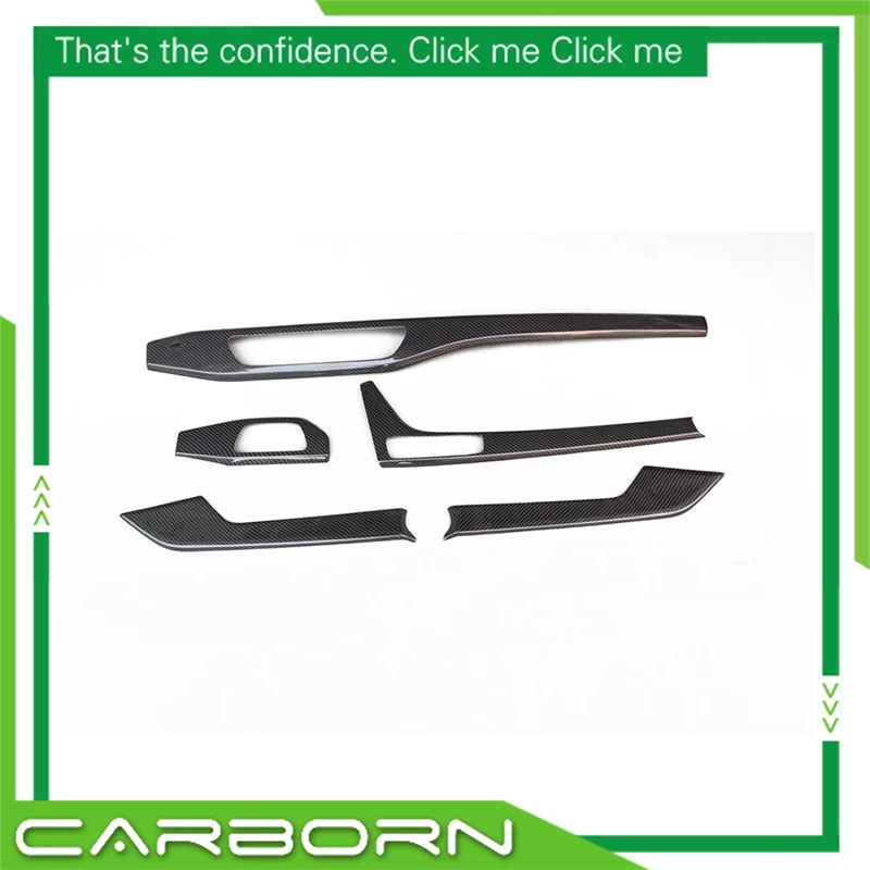 

For Audi A5 Sedan 2016-On Add On Style Dry Carbon Fiber Interior Cover Trim 5 Pieces Set Left Hand Drive Only