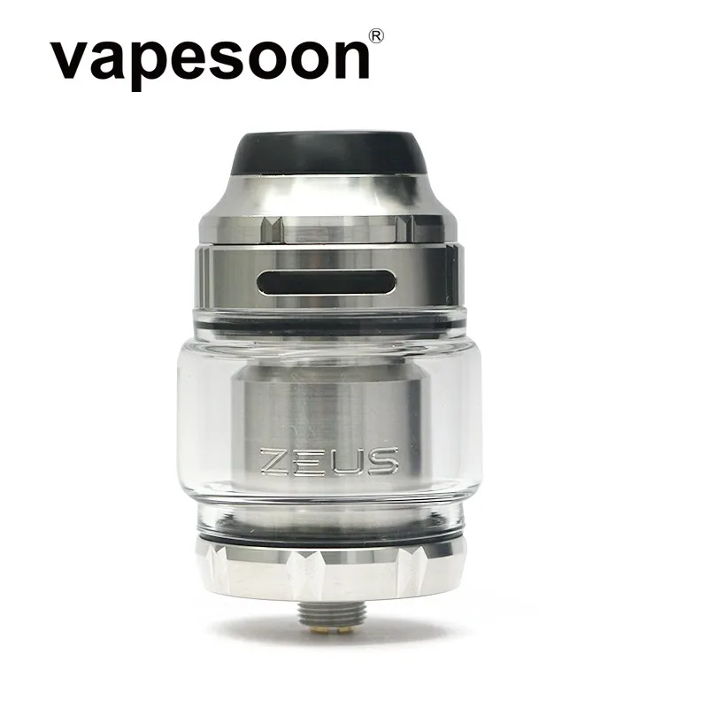 

High Quality - Zeus X RTA 4.5ml Capacity Tank Atomizer Support Single Dual Coil Building with 810 Delrin Drip Tip e-Ciagarette