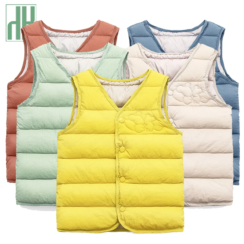 Детский жилет; Детские осенне-зимние жилеты для мальчиков; пальто; теплый жилет без рукавов для малышей; пальто для маленьких девочек и мальчиков; верхняя одежда