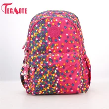 TEGAOTE, нейлоновый рюкзак с принтом, женские школьные сумки для девочек-подростков, милые сумки для книг, винтажный рюкзак для ноутбука, женский рюкзак, сумка для Dos 1317