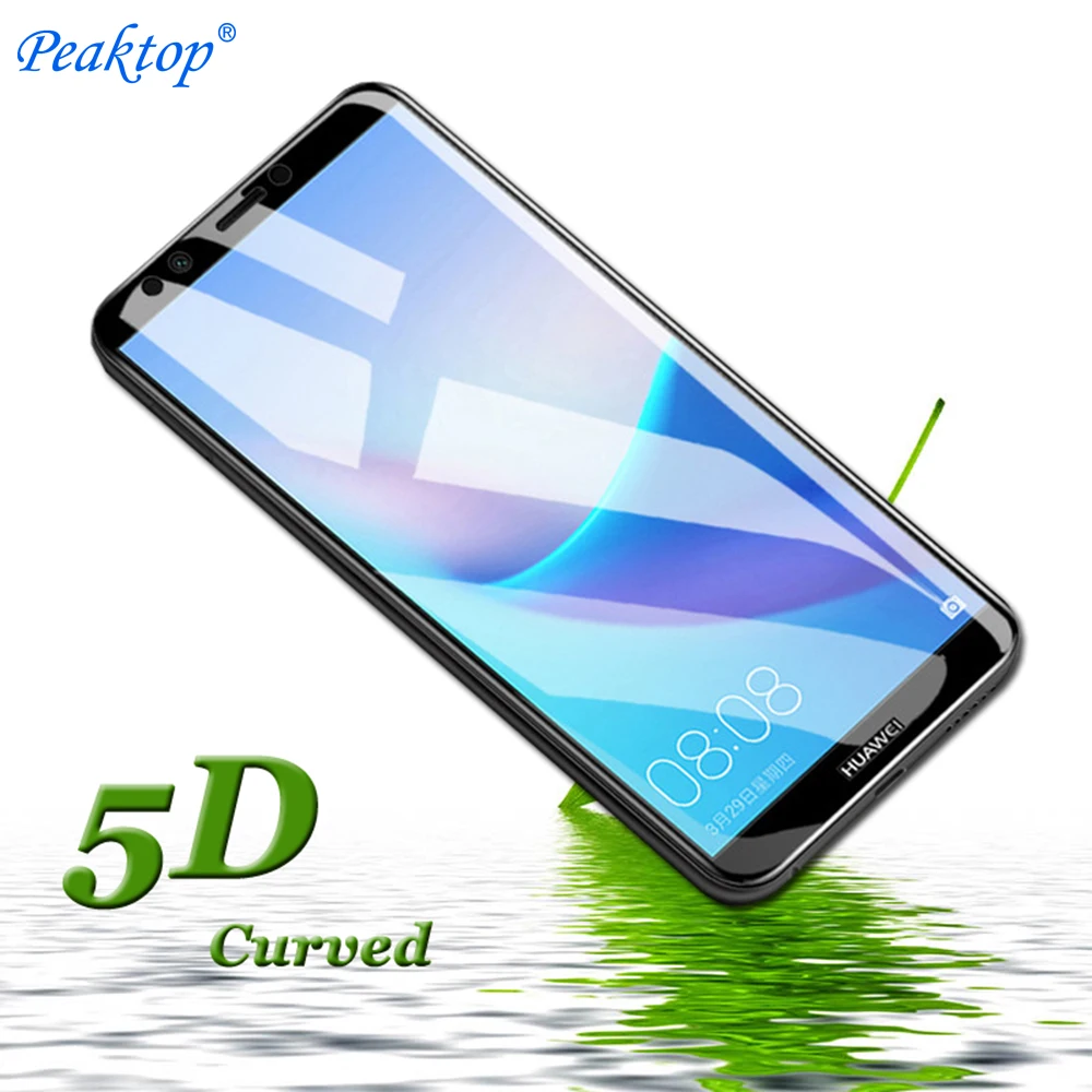 Y 5 2018 5D закаленное стекло с изогнутыми краями для Huawei Y5 Защитное Prime полноэкранная