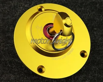 

CNC Fuel Tank Cap Key Gas Motorcycle For Yamaha YZF R1 R6 FZ1 FZ6 FZR750 FZR1000 YZF600 YZF1000 Gold