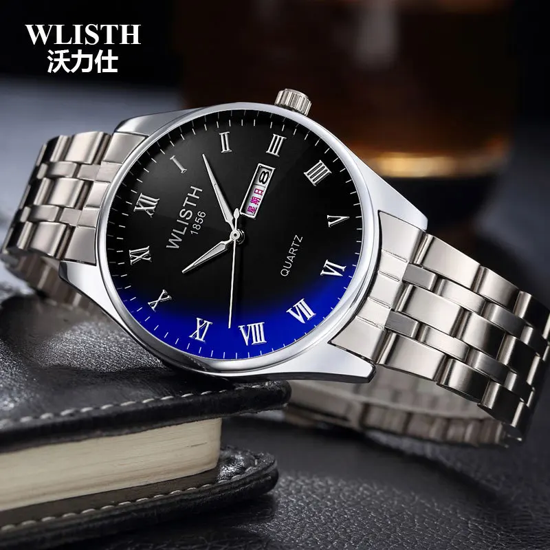 

Relogio Masculino Fashion Watch Man Quartz Watch Woman Steel Bracelet Waterproof Table Top Brand Luxury Couple Clock Reloj Mujer