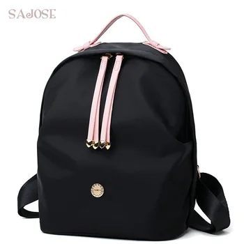

Women Casual Nylon Backpacks School For Teenage Girls Female Rucksack Fashion Brand Designer Black Lady Student Shoulder Bag
