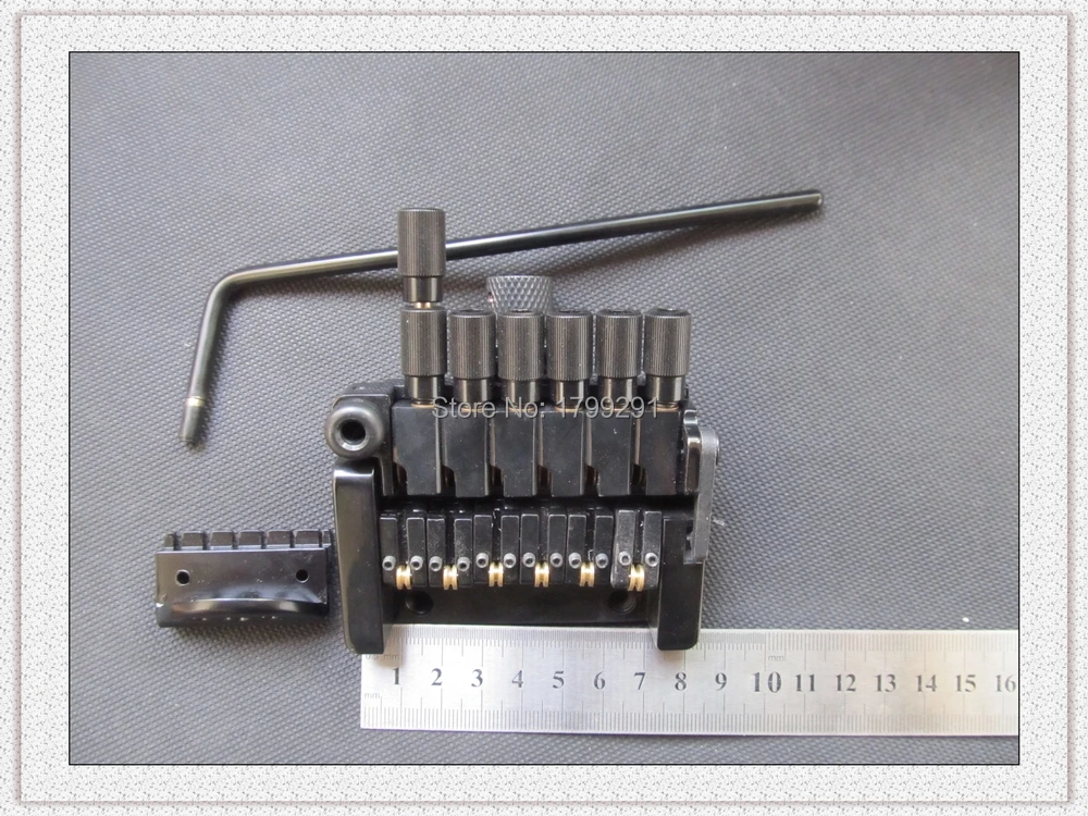 Топ черный 6 струнный гитарный Струнодержатель Мост для безголовых гитарных мостов новые части