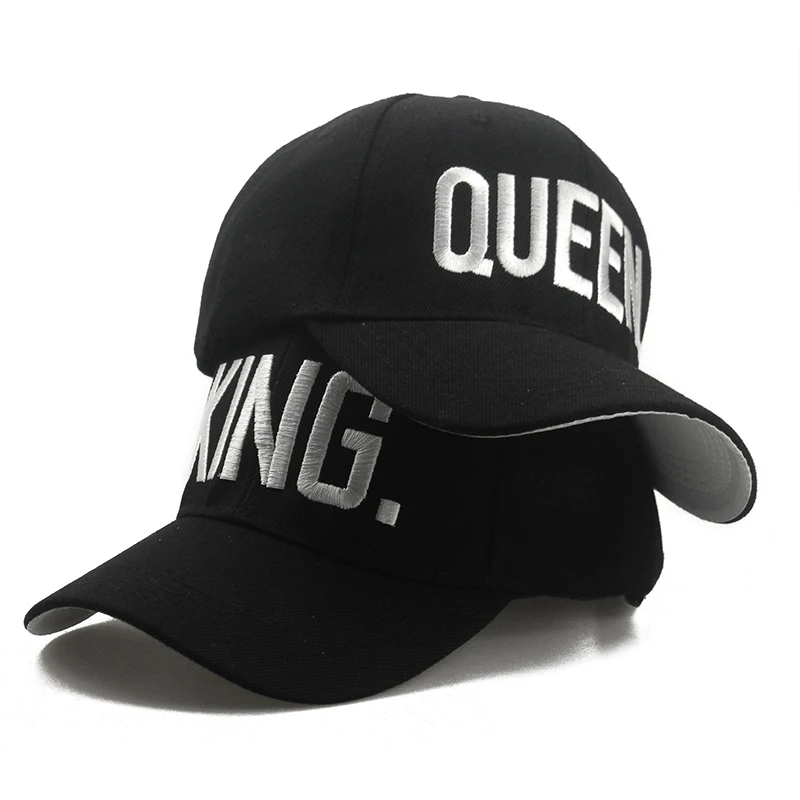 KING QUEEN Baseball Caps Snapback Men Women Visor Dad Bone White Black Couple Hat Hip Hop Sport Gorras Casquette Hats