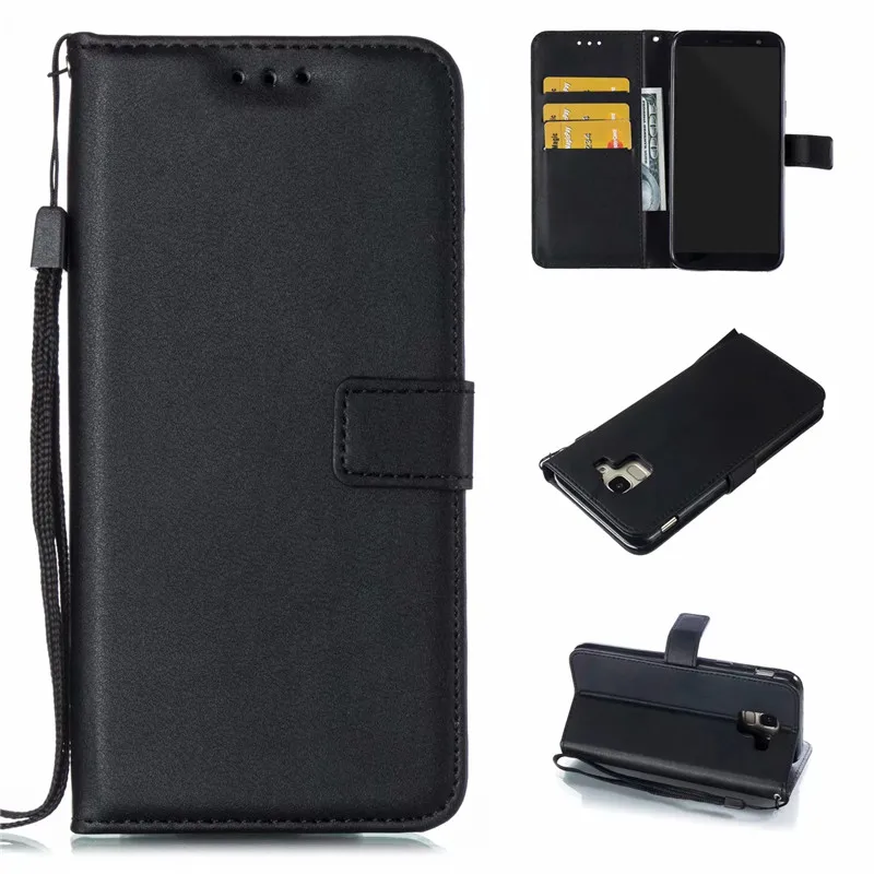 

For Samsung Galaxy A6 A8 Plus 2018 Leather Flip Wallet Case For A3 A5 J3 J5 J7 2017 J8 J4 J6 2018 EU Card Holder Cover J1 2016