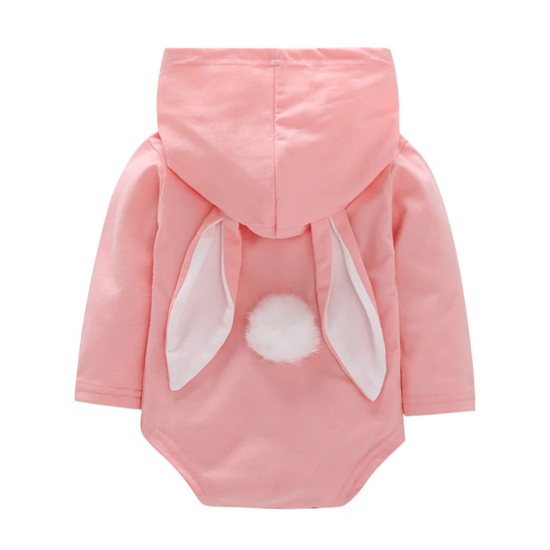 

Spring Autumn Baby Haber Newborn Rabbit Ear Long Sleeve Romper Cute Three-dimensional Baby Romper