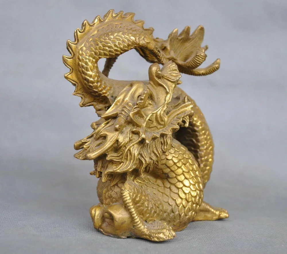 

6'' China Zodiac Dragon Bronze Statue