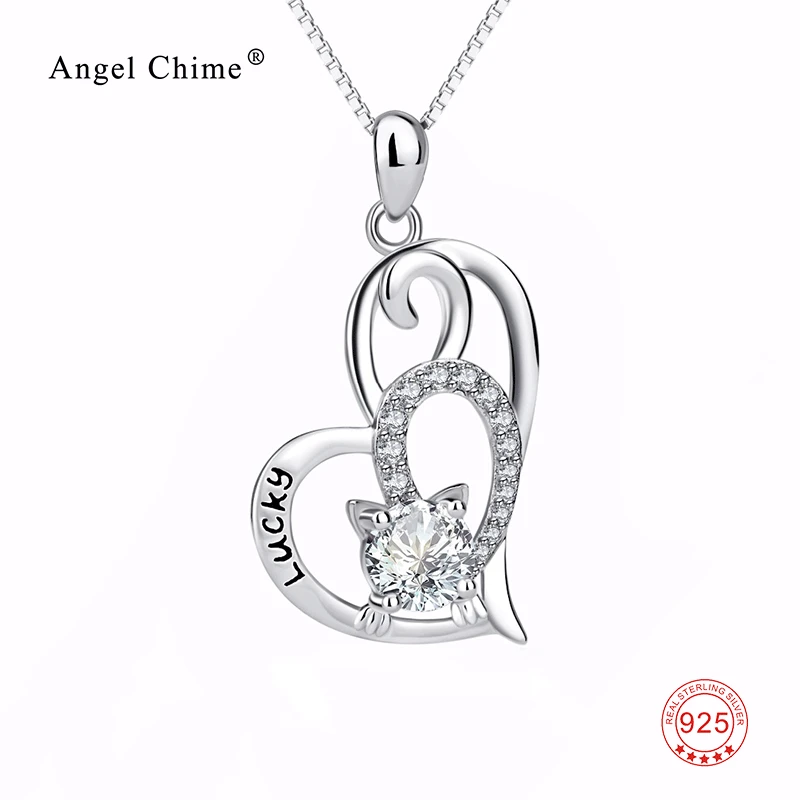 Женское колье из серебра 925 пробы с кулоном в виде сердца|fashion jewelry|jewelry fashionfashion
