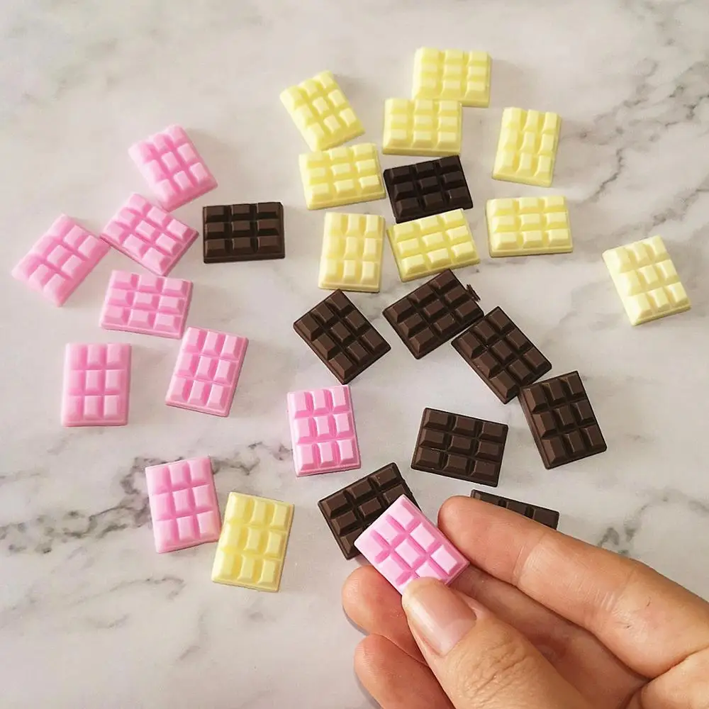 10pcs 23*16mm Mix Chocolate Polymer Slime Box Toy For Children Charms Modeling Clay DIY Kit Accessories Kids Plasticine 2