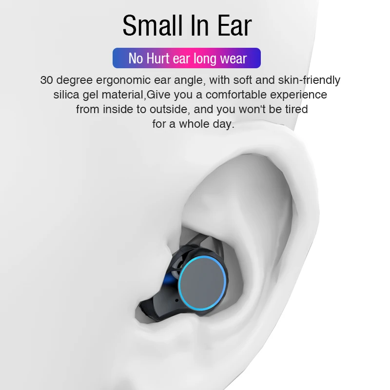 LYMOC 6D bluetooth наушники 5,0 беспроводные наушники светодиодный дисплей батареи CVC8.0 HiFi сенсорные гарнитуры 3300 мАч Зарядка для iPhone Android