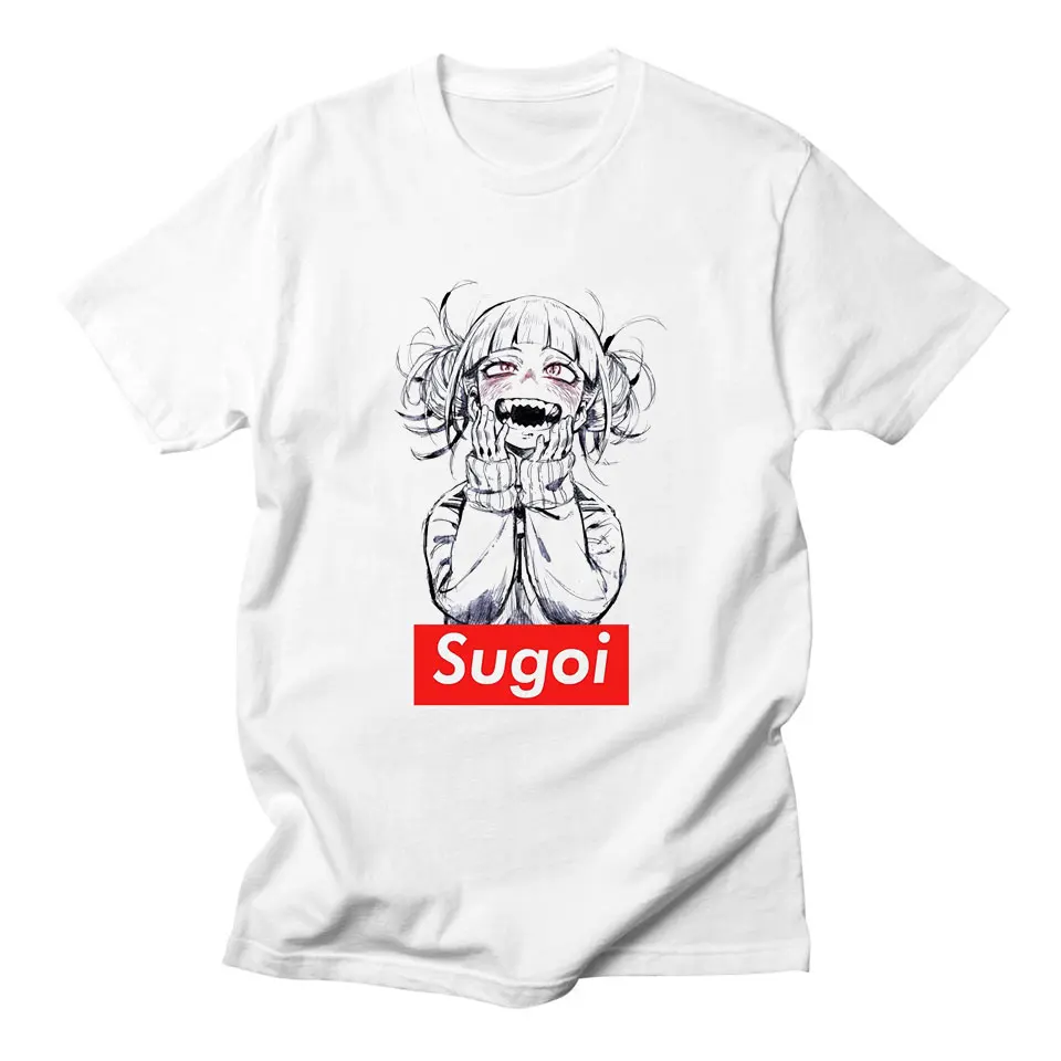 

Sugoi Himiko Women Tshirt Plus Size Design Short Sleeve Casual Tops Anime Fashion Harajuku Creative White T Shirt Women Cotton