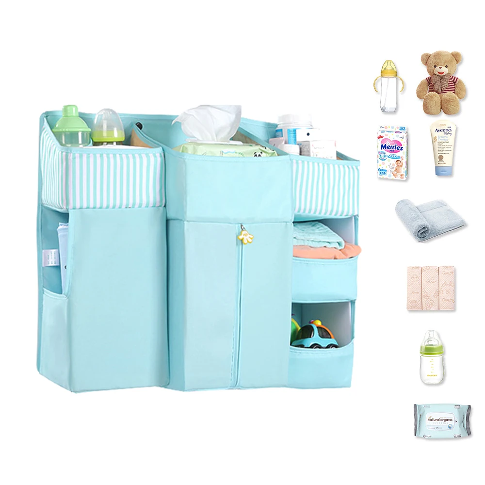 

Baby Bed Baby Bedding Set Hanging Storage Bag Portable Crib Organizer Newborn Essentials Diaper Pocket Cot Crib Child Cradle Bag