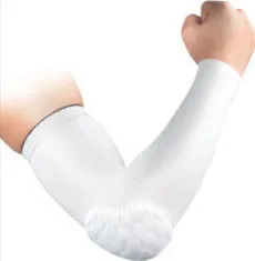 UV Protection Antiskid Compression Running Cycling Arm Sleeve Sports Bike Basketball Long Arm Warmers Golf Elbow Pads Cove - Цвет: White