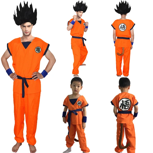 Adult Children boy Anime Dragon Ball costume Monkey halloween Cosplay