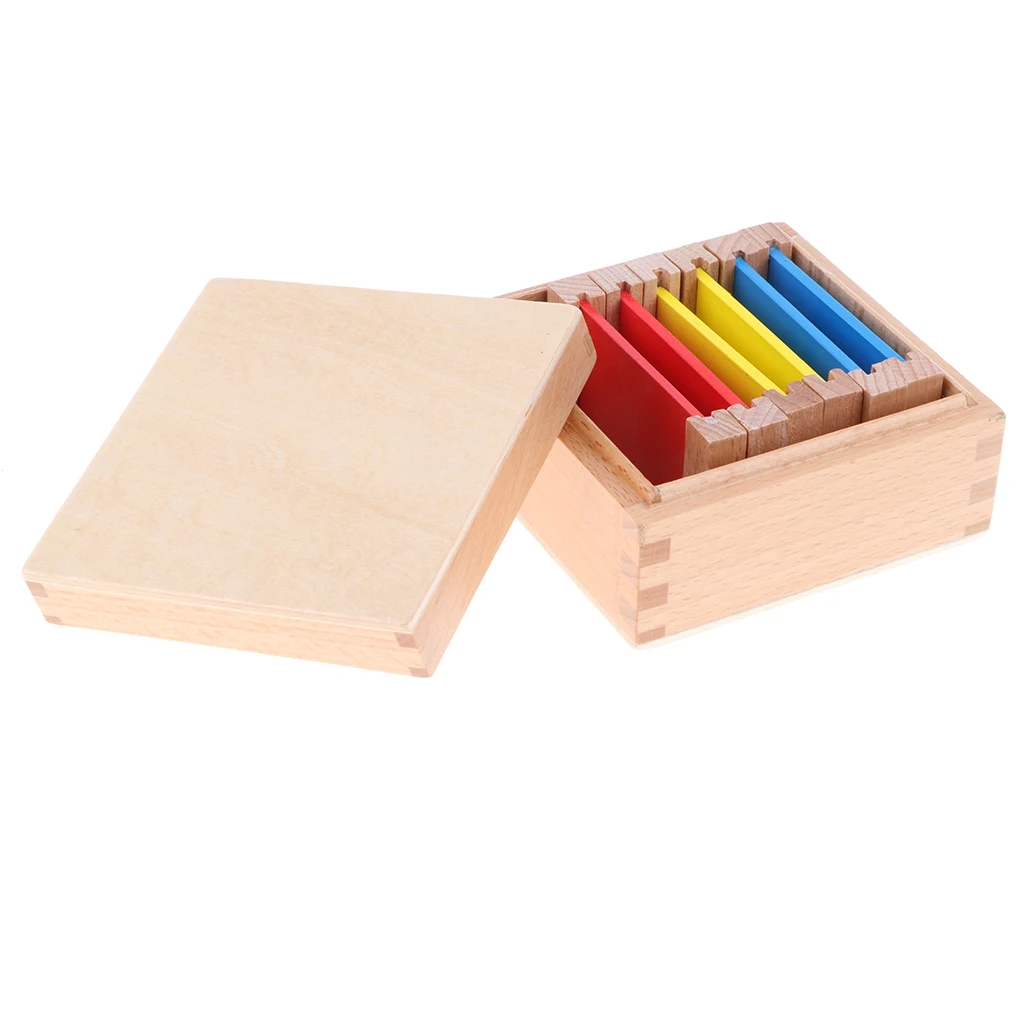 Wooden Montessori Sensorial Material Learning Three Color Box Kids/Baby Early Learning Educational Toy