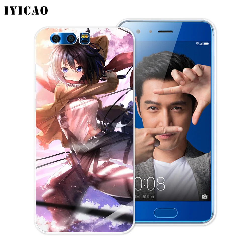 IYICAO Attack on Titan мультяшный Мягкий силиконовый чехол для Huawei Y9 Y7 Y6 Prime 2018 Honor 8C 8X 8 9 10 Lite