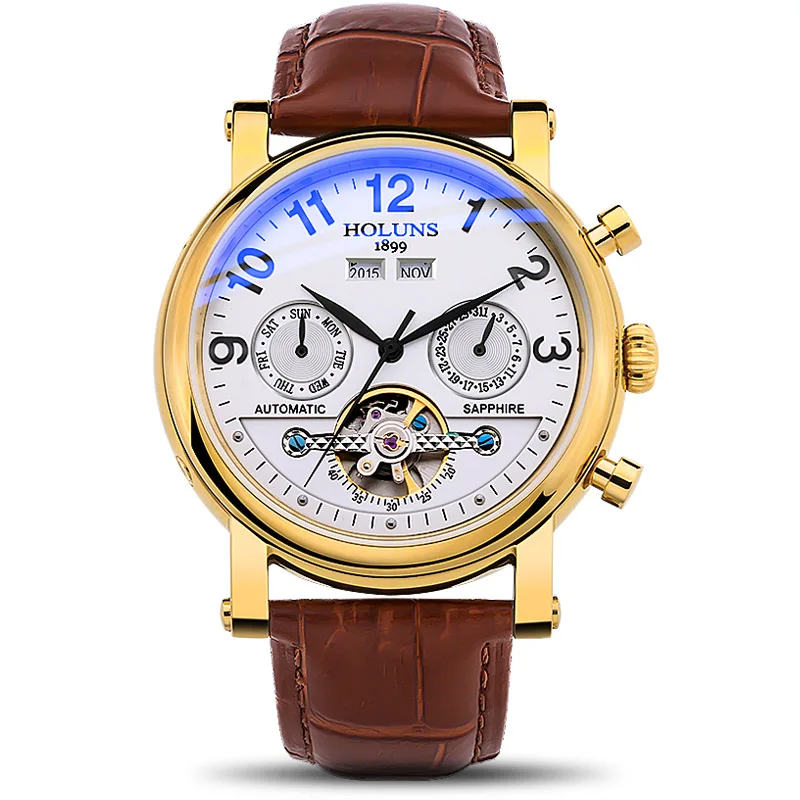 200 м водонепроницаемые мужские часы Топ бренд класса люкс автоматические механические часы мужские полностью стальные деловые спортивные часы Relogio Masculino - Цвет: Золотой