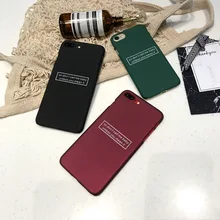 SZYHOME телефона Чехлы для IPhone 6 6s 7 Plus Популярные черный, красный слово матовое для Apple IPhone 7 Plus сотовый телефон, жесткий чехол случае