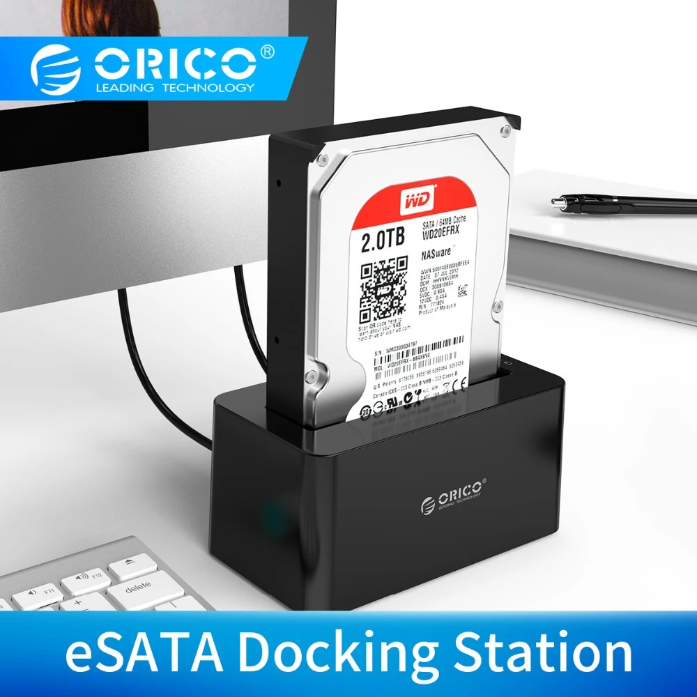 Carcasa disco duro ORICO eSATA HDD carcasa 5Gbps Super Speed USB 3,0 a SATA & eSATA estación de acoplamiento de duro disco duro para ''/3,5"|esata hdd enclosure|hdd enclosuredrive docking -