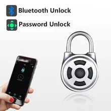 RAYKUBE Electronic Padlock With Bluetooth APP Password Code Unlock Mini Door Lock For Door Luggage Case Lock Zinc Alloy M1